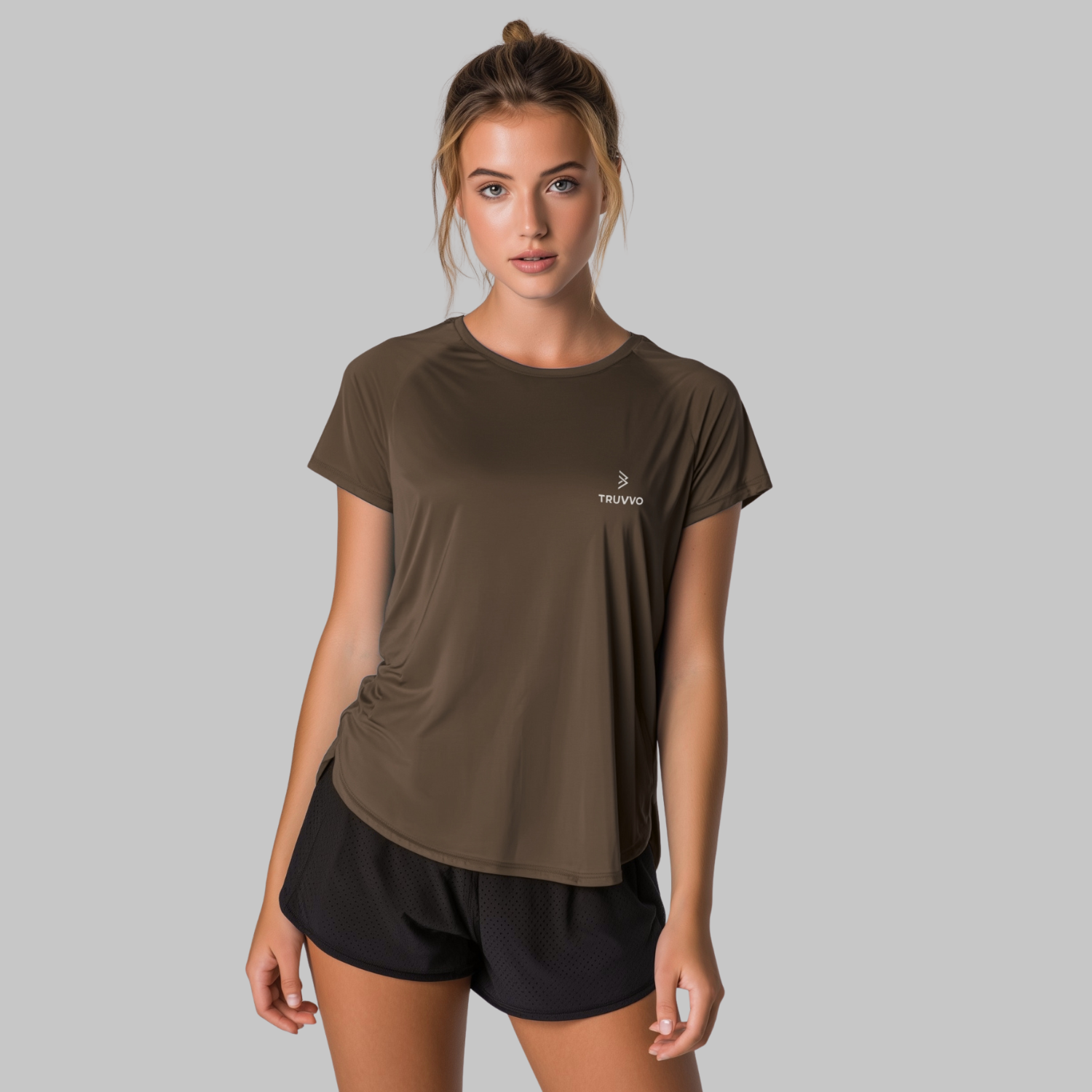 Round Neck Side Slit Tee