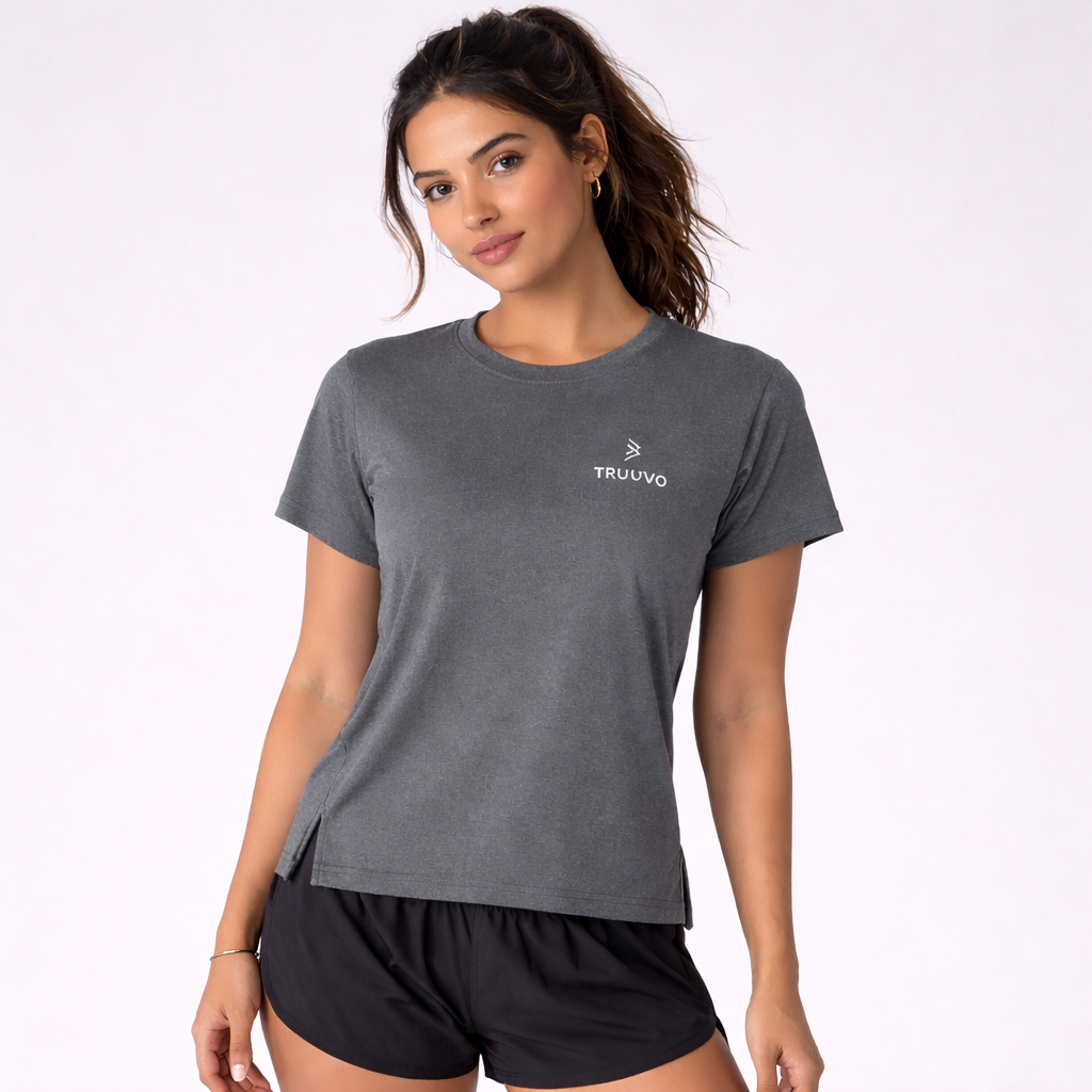 Round Neck Side Slit Tee