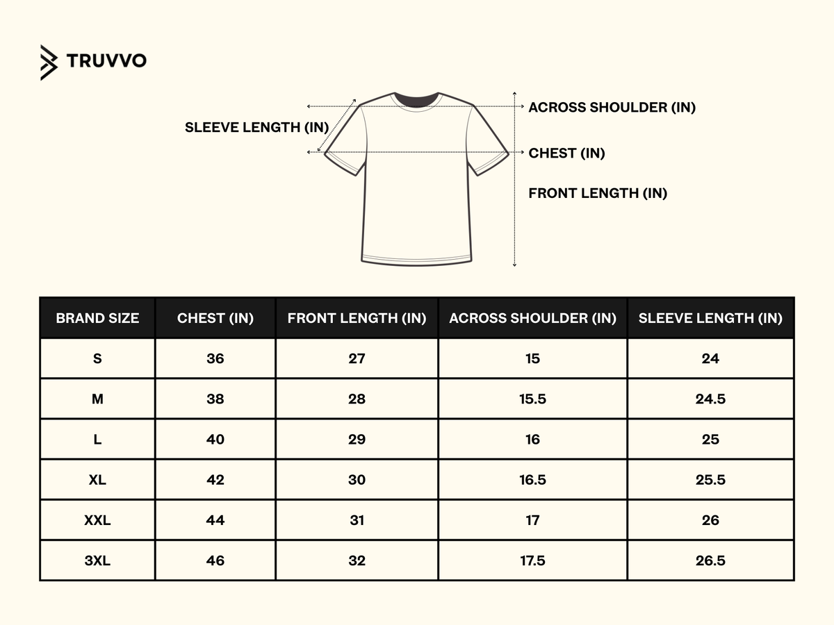 Full Sleeve Workout Tee Size Guide