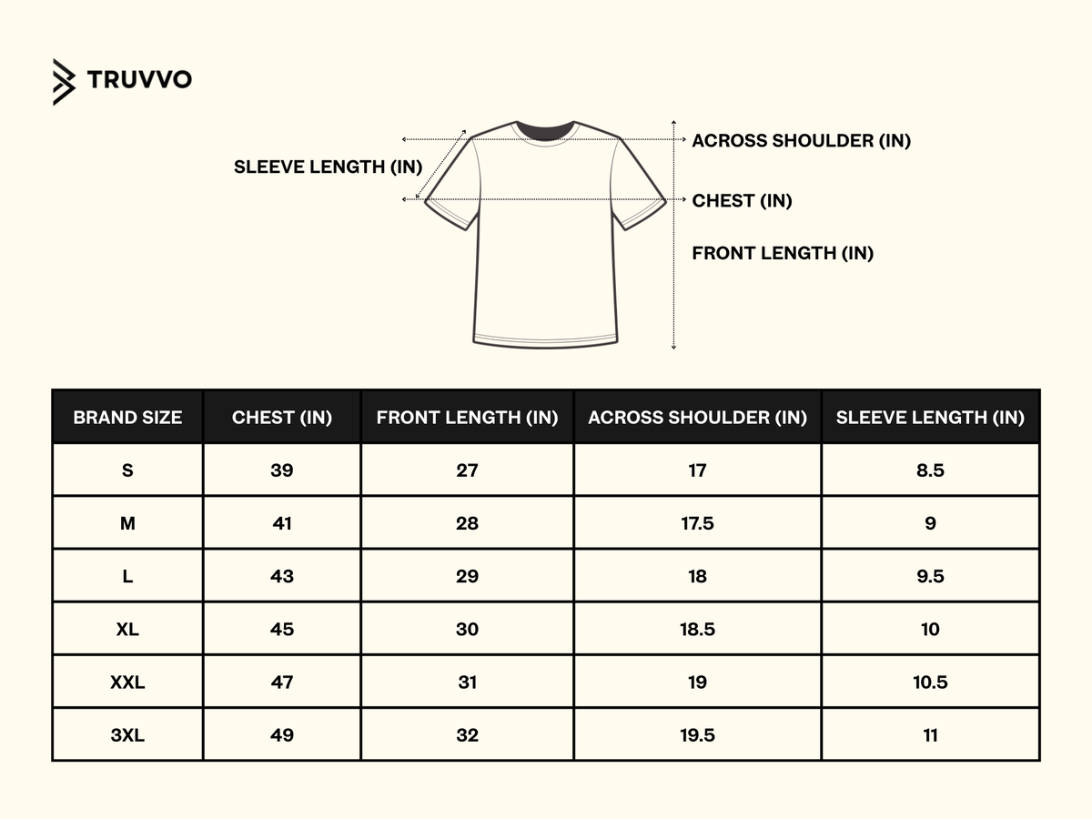 Round Neck Regular Fit Size Guide