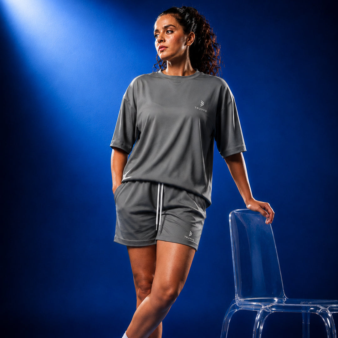 Women's Casual Tee And Shorts Set