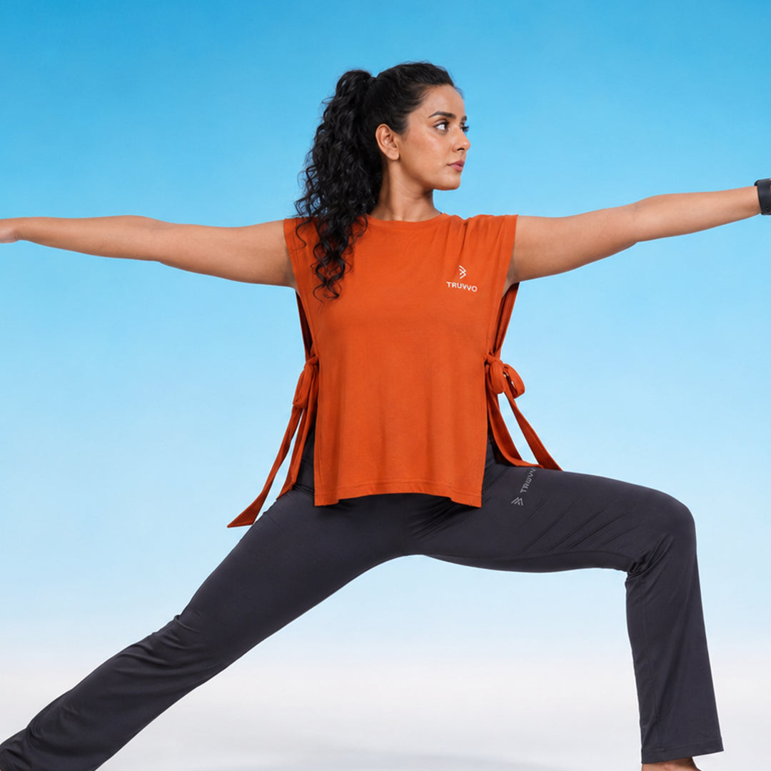 Coverup Yoga Tee with Ties
