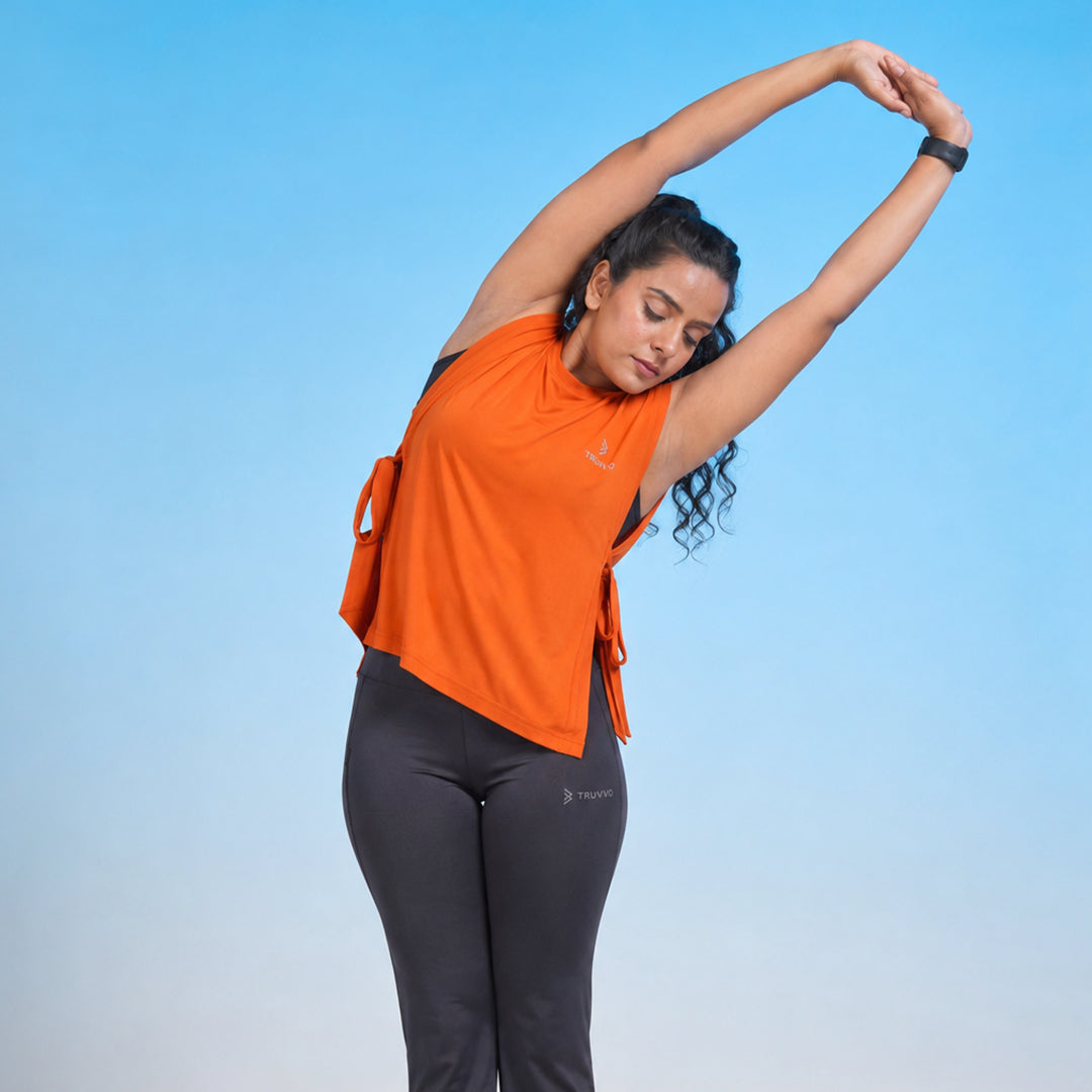 Coverup Yoga Tee with Ties