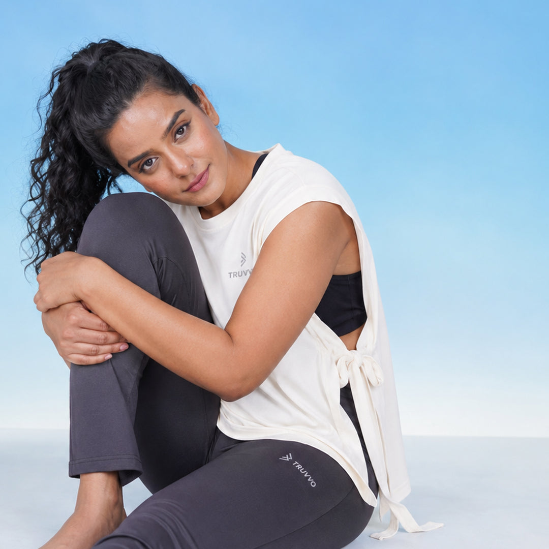 Coverup Yoga Tee with Ties