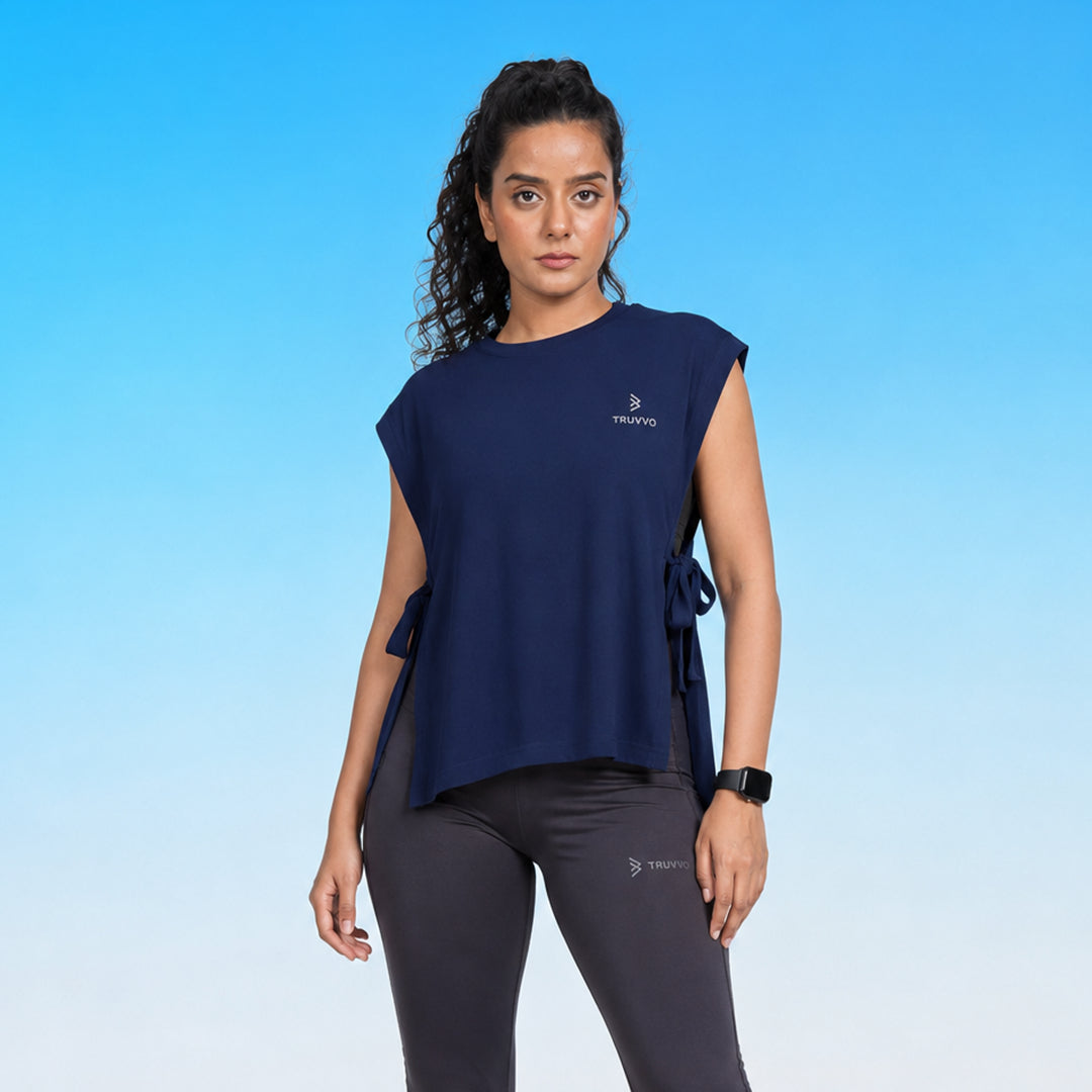 Coverup Yoga Tee with Ties