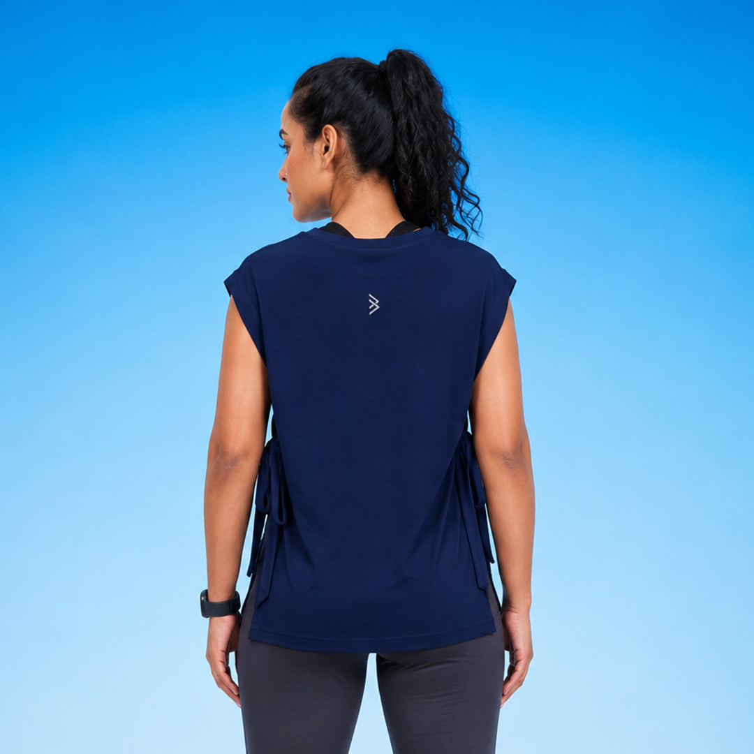 Coverup Yoga Tee with Ties
