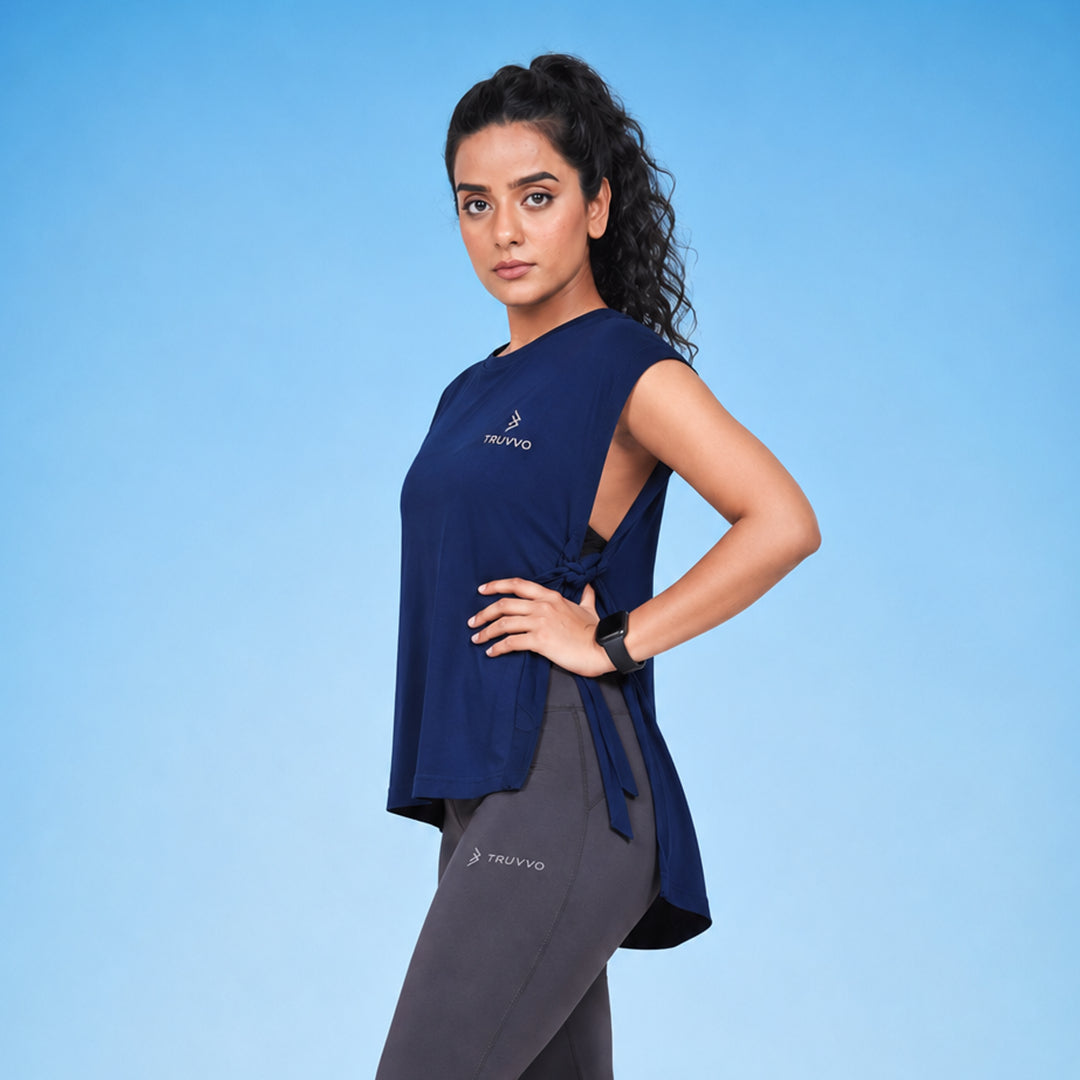 Coverup Yoga Tee with Ties