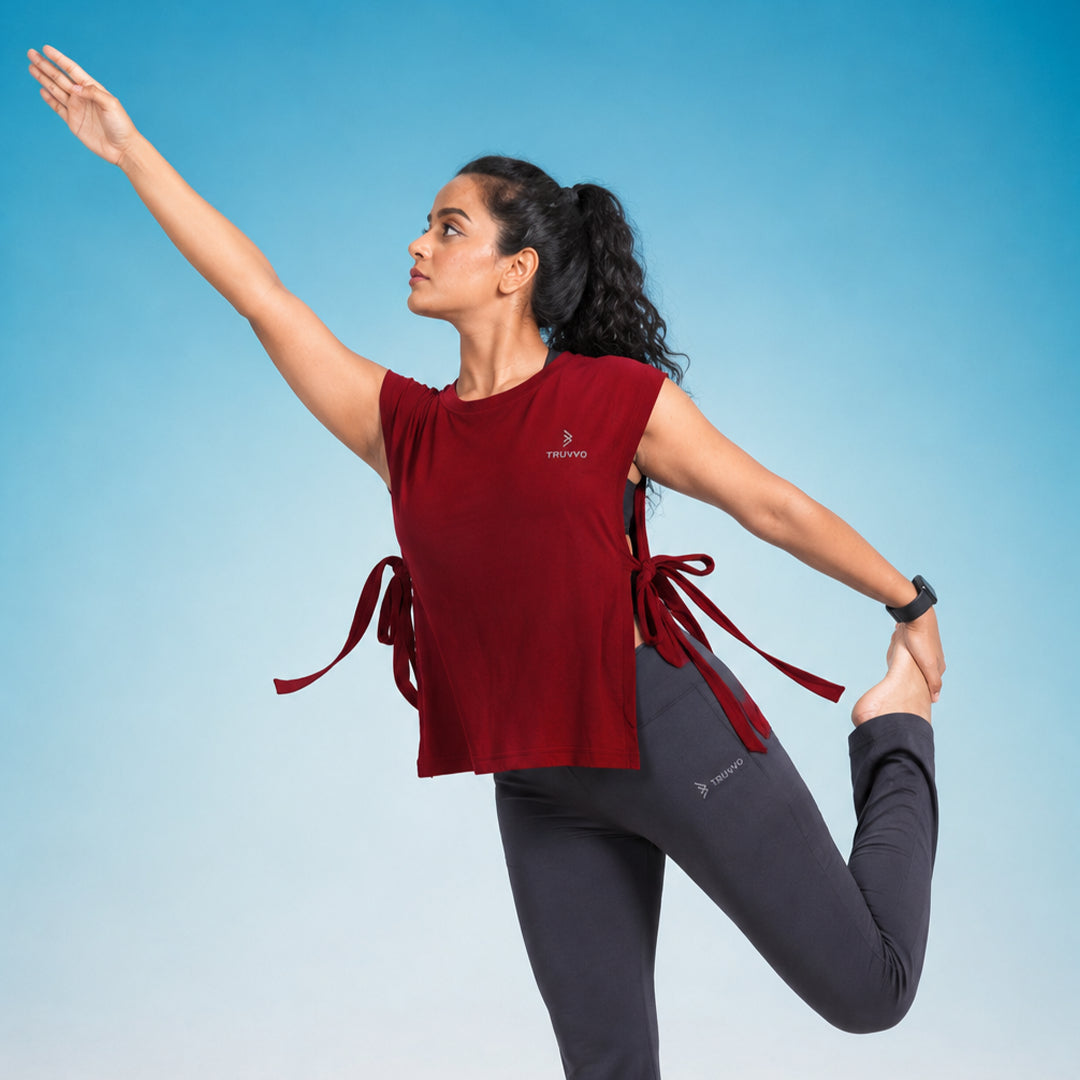 Coverup Yoga Tee with Ties