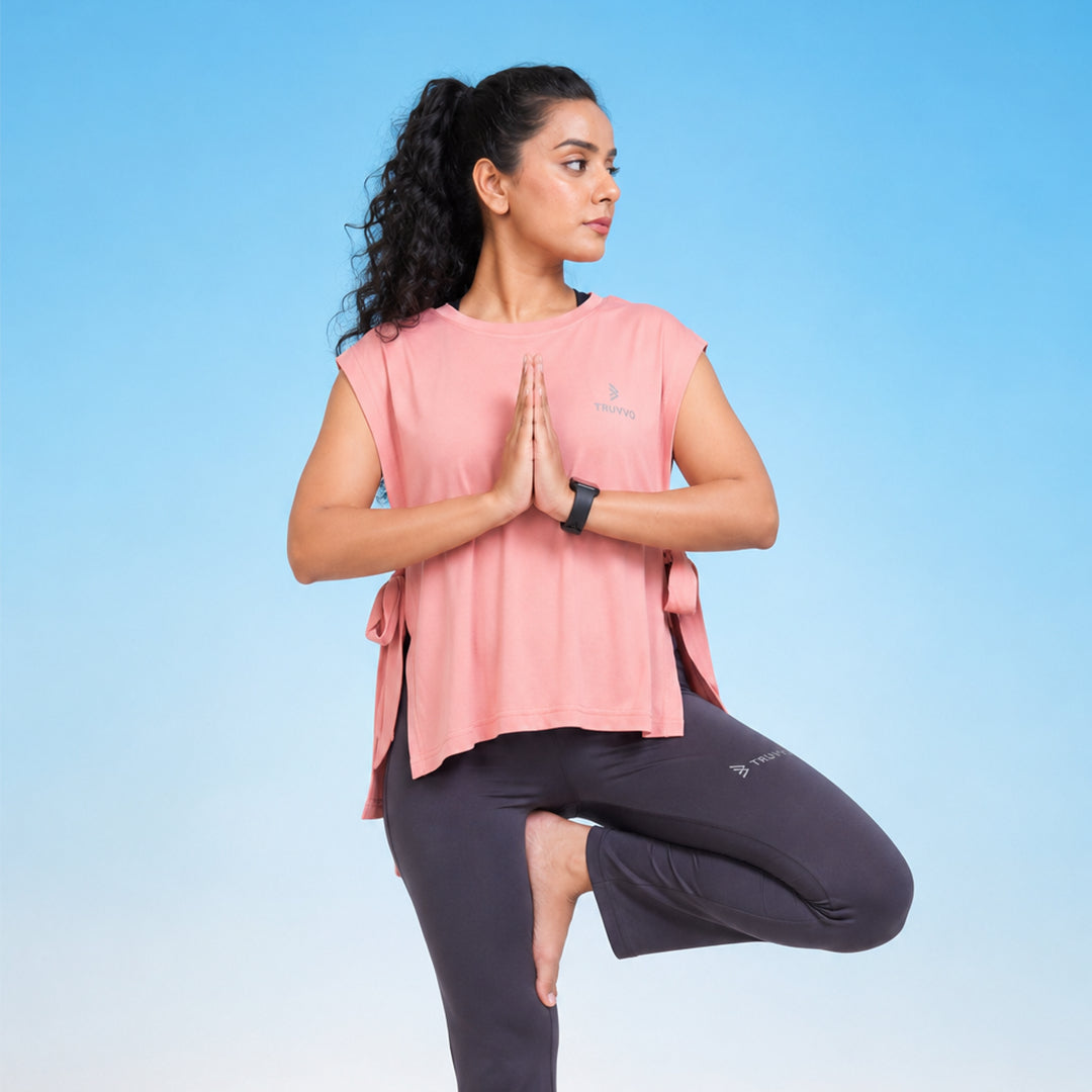 Coverup Yoga Tee with Ties
