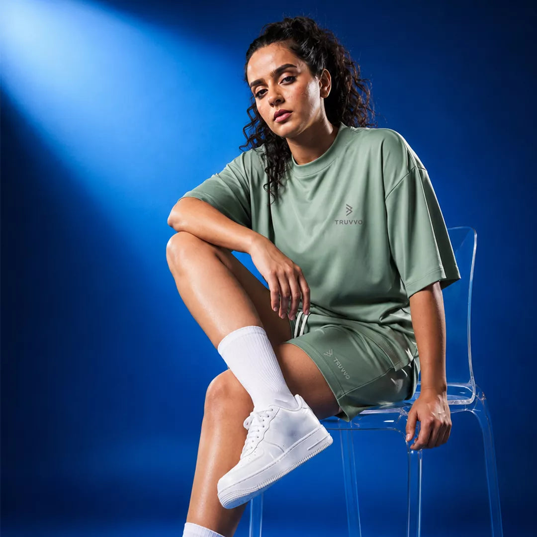 Women's Casual Tee And Shorts Set