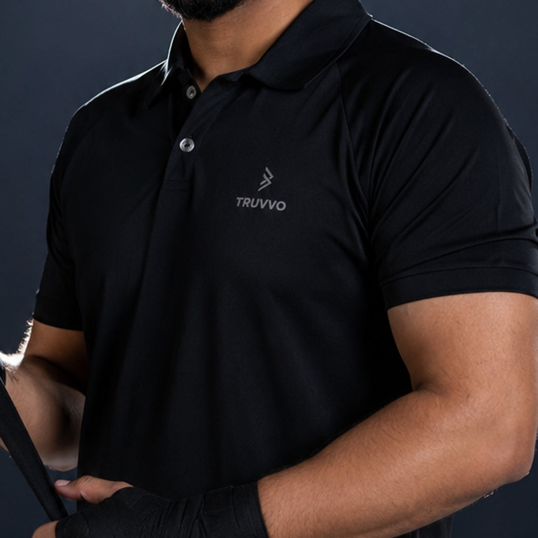 Men's Raglan Polo T Shirt
