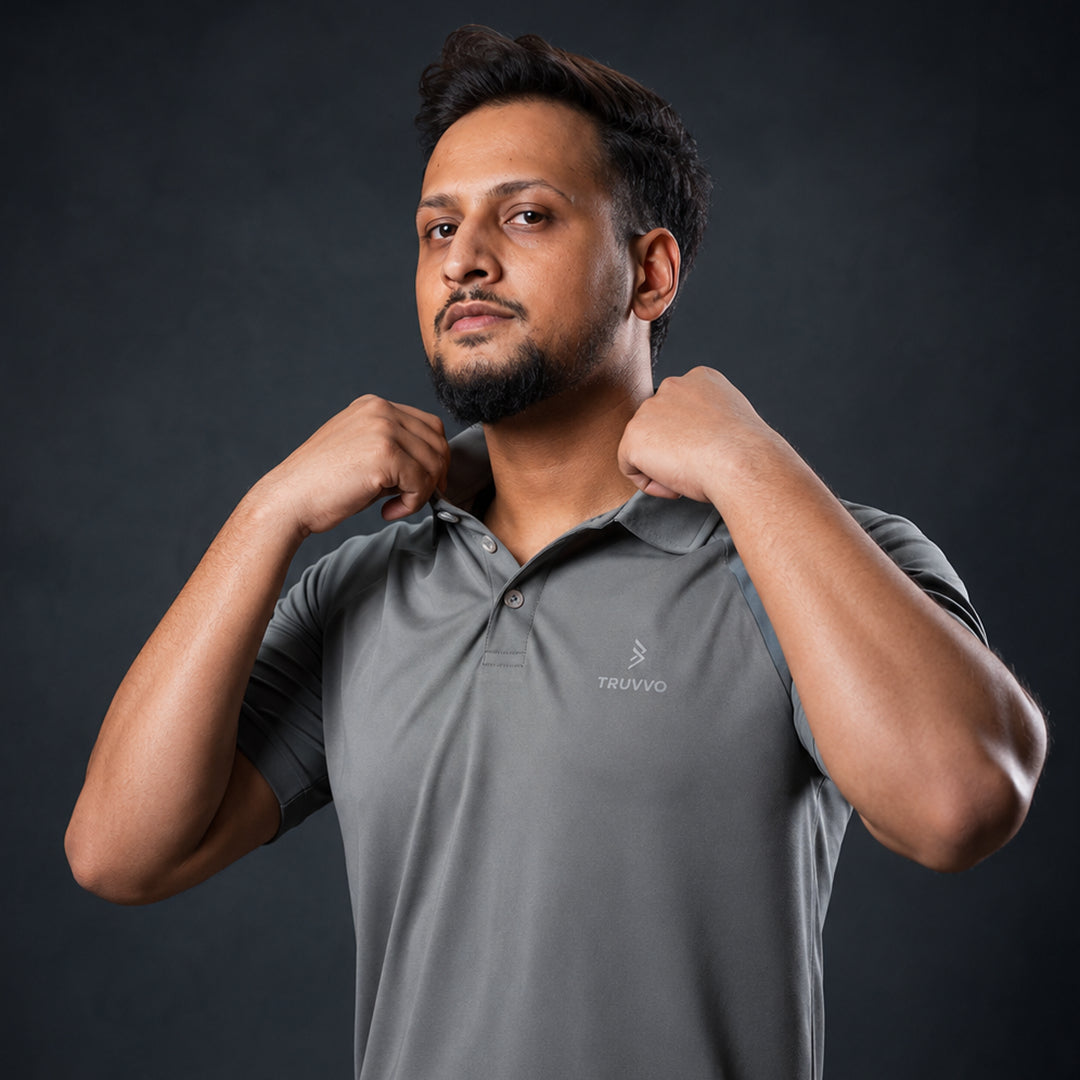 Men's Raglan Polo T Shirt