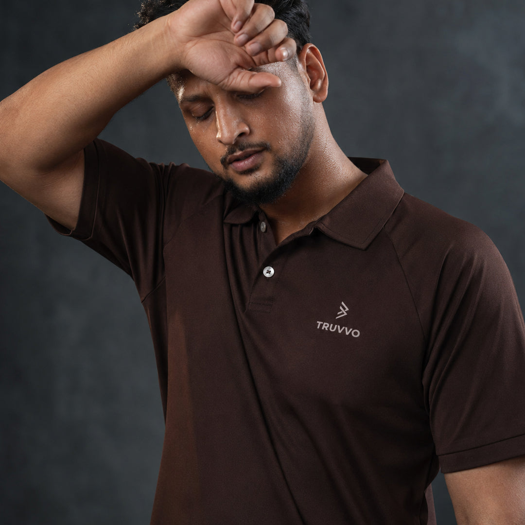 Men's Raglan Polo T Shirt