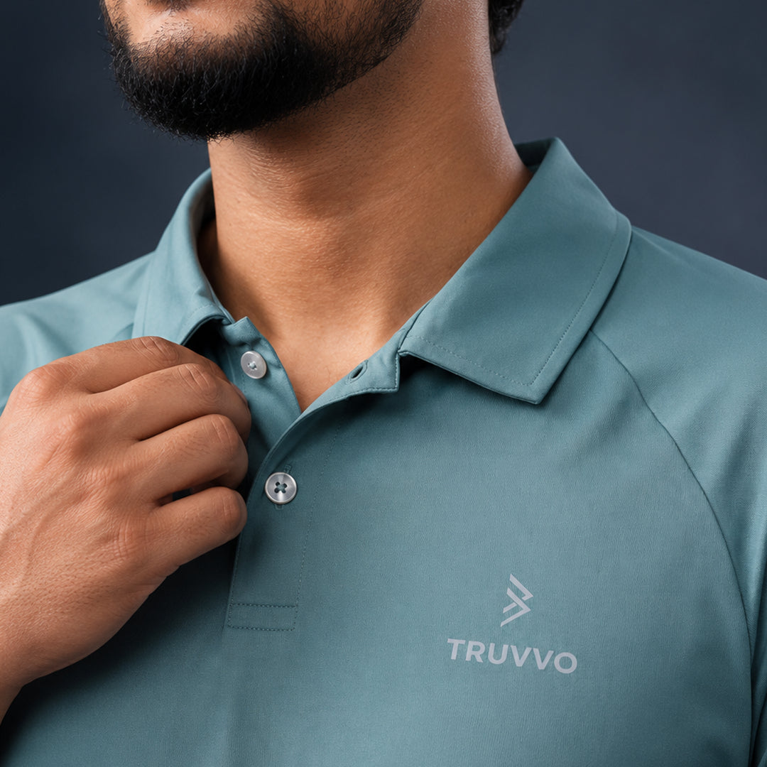 Men's Raglan Polo T Shirt