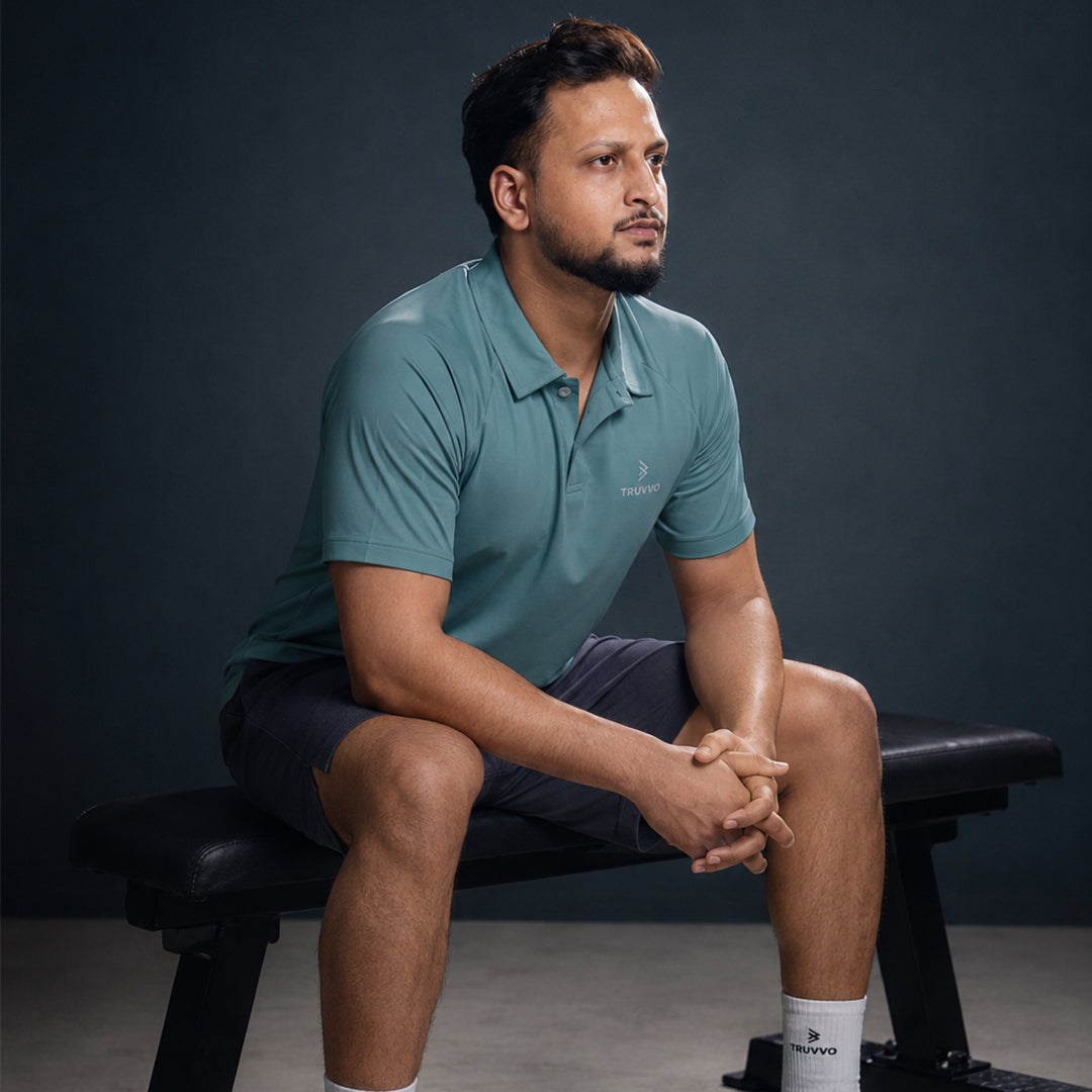 Men's Raglan Polo T Shirt