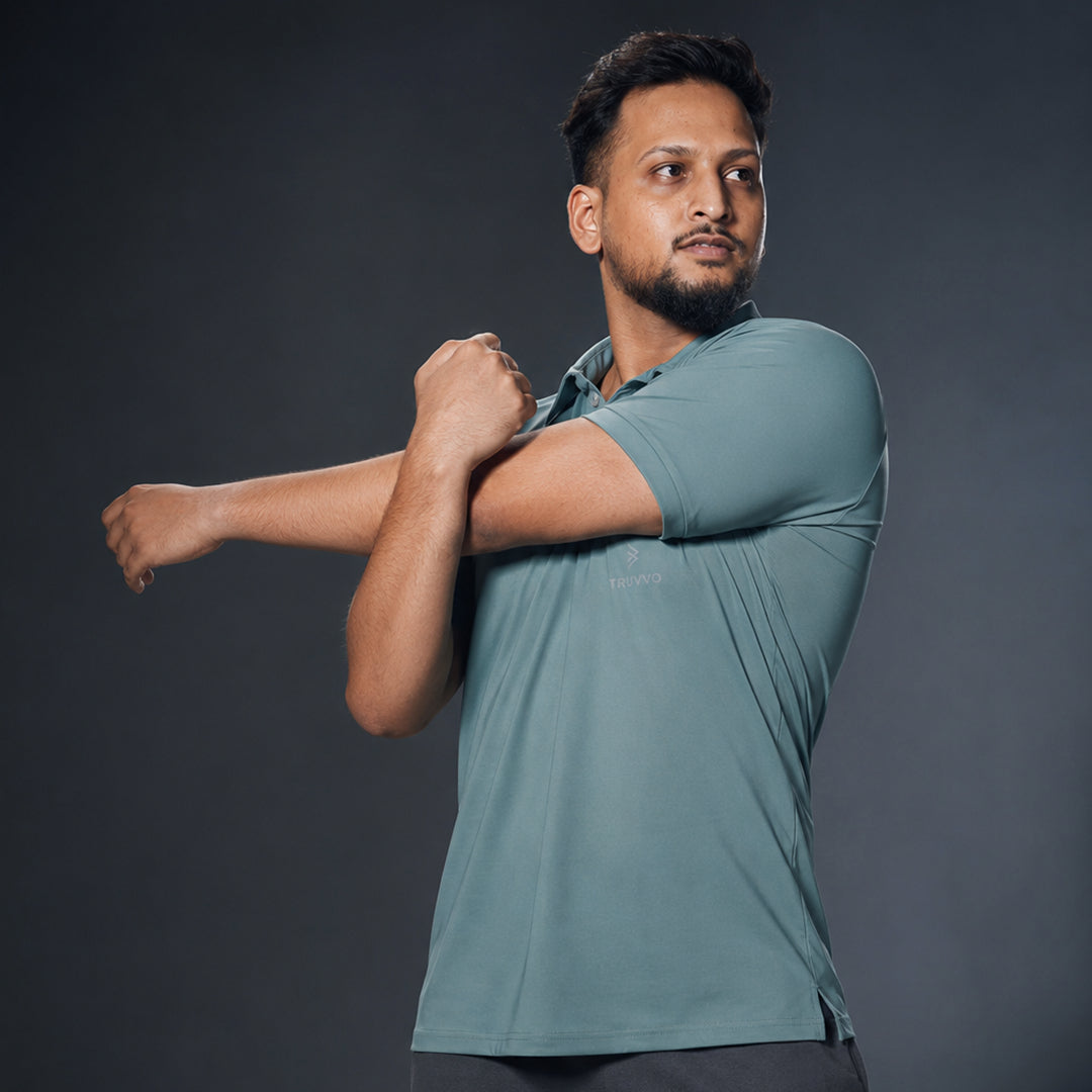 Men's Raglan Polo T Shirt