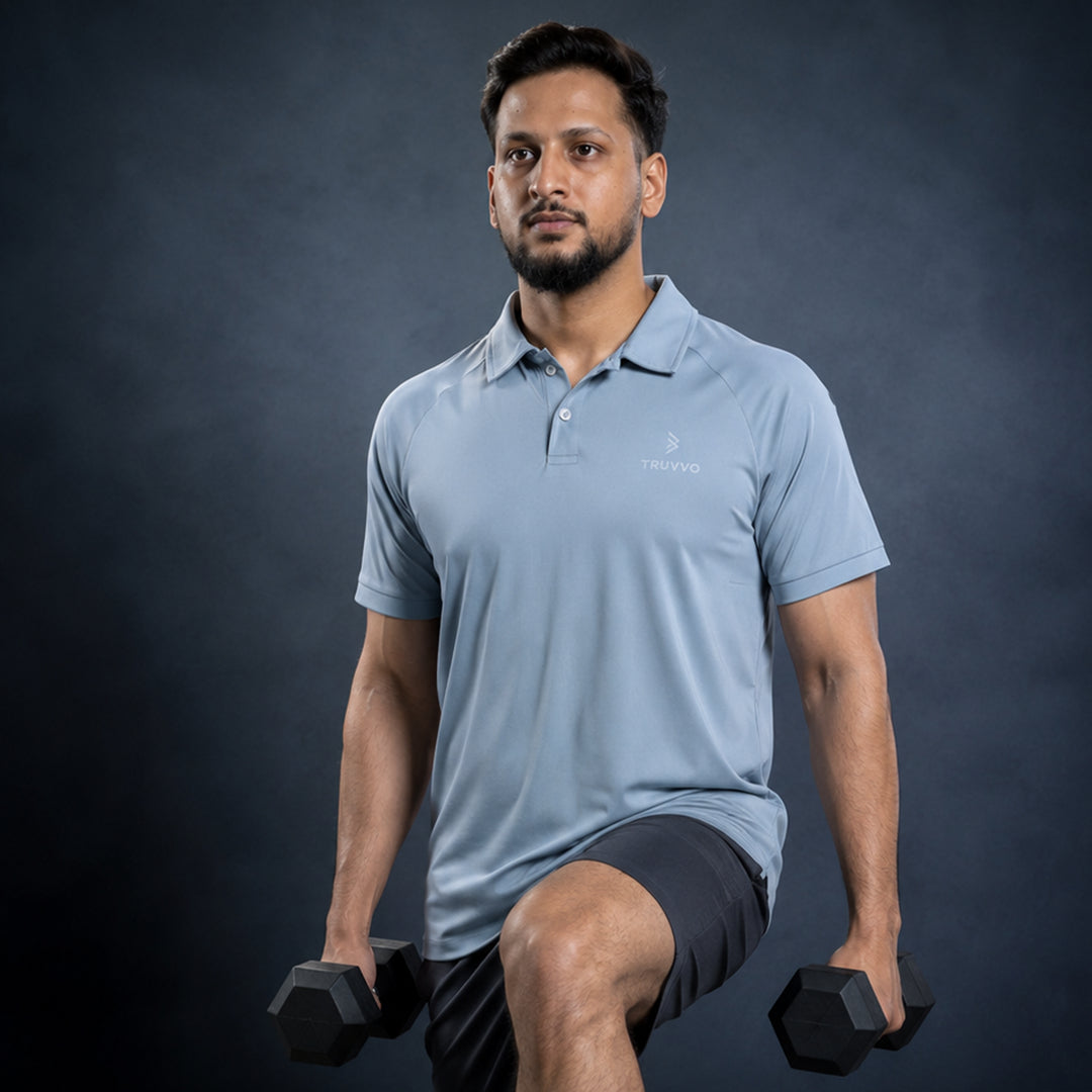 Men's Raglan Polo T Shirt